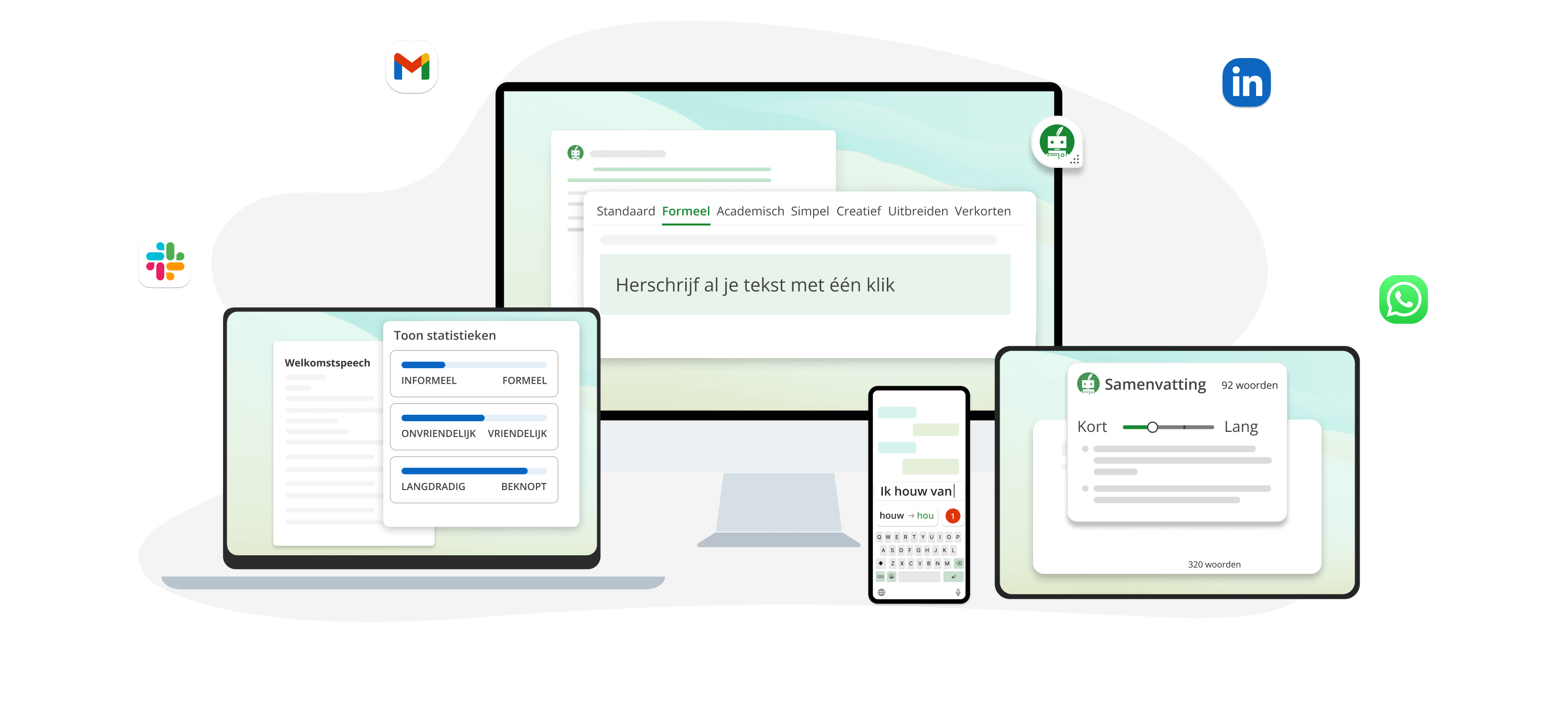 Jouw QuillBot-abonnement werkt op al onze apps en platforms. 