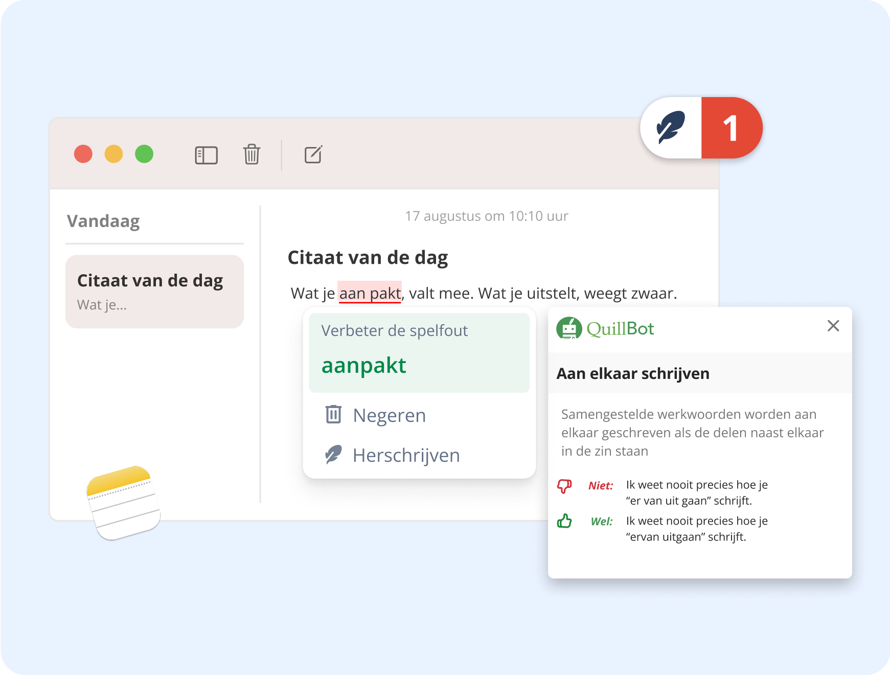 voorbeeld taaluitleg grammatica macos