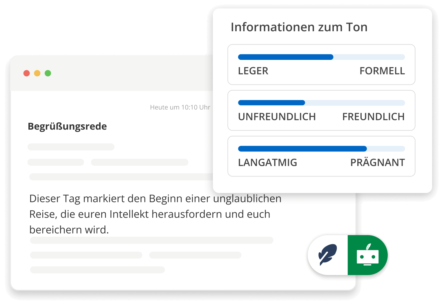 QuillBot für macOS gibt Auskunft über den Ton Ihrer Nachrichten