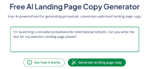 Screenshot of a simple prompt to an AI text generator