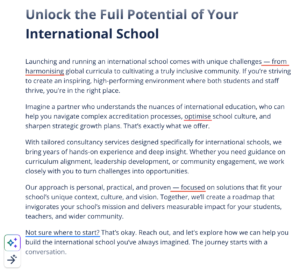Screenshot of the result of a basic AI landing page text generation