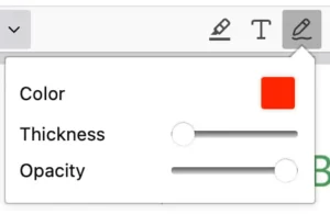 Screenshot of QuillBot’s PDF editor draw tool