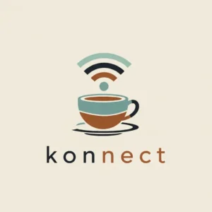 A logo generated by AI for a café