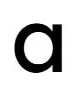 Single-storey lowercase A has a circle with a line on the right side