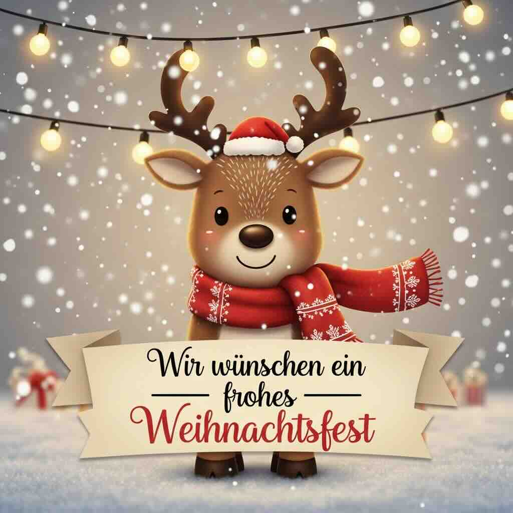 Weihnachtsgruss-Rentier