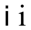 Lowercase letter I in a sans-serif and serif font
