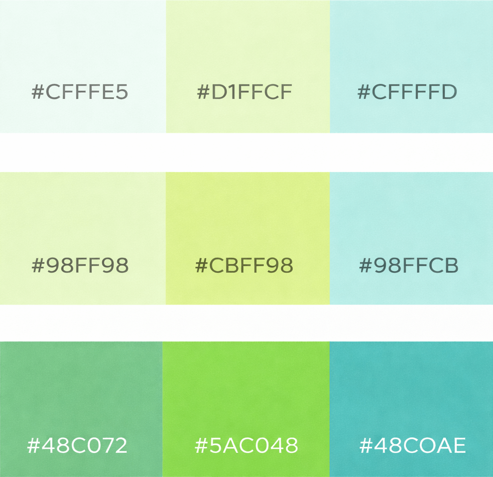 Farbenpalette Analog Mint