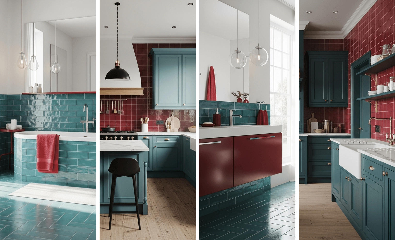 Petrol und Komplementärfarben Beispiel