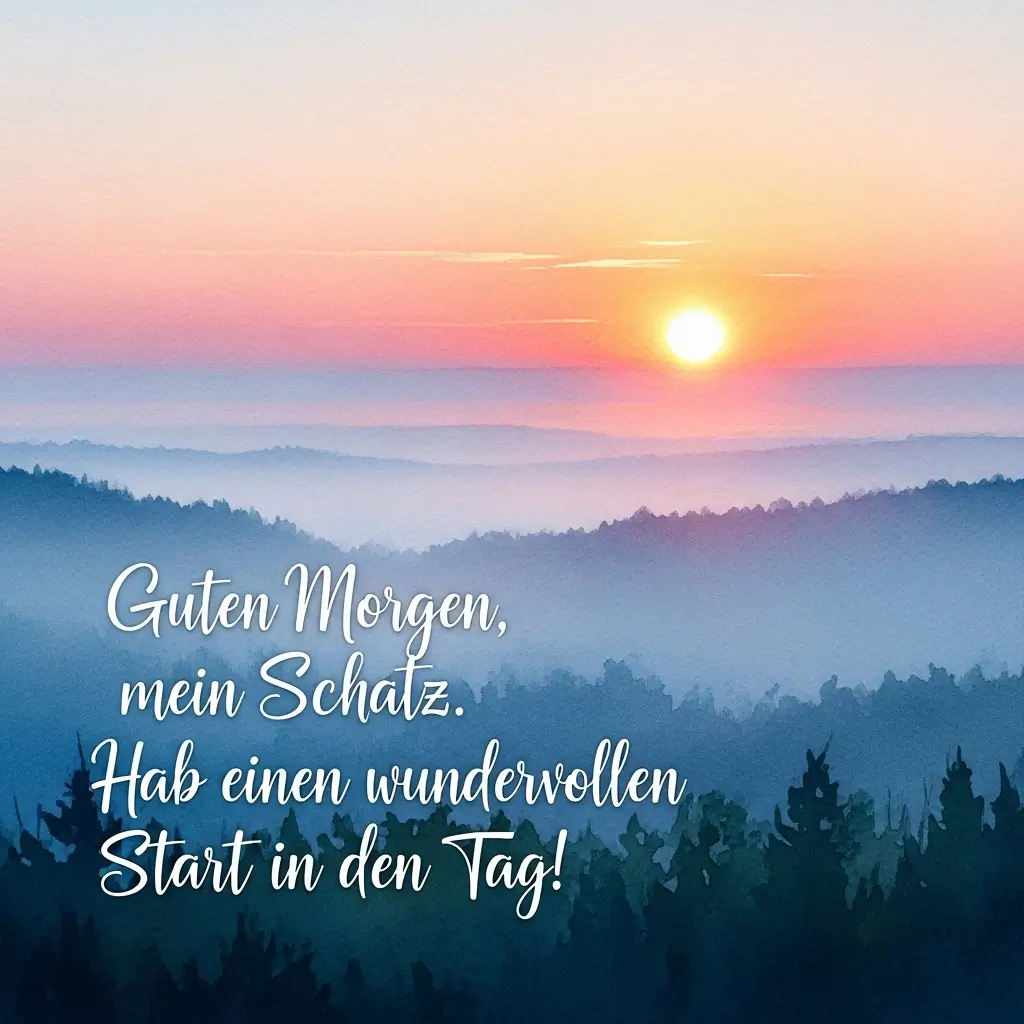 Romantischer Guten-Morgen-Gruß