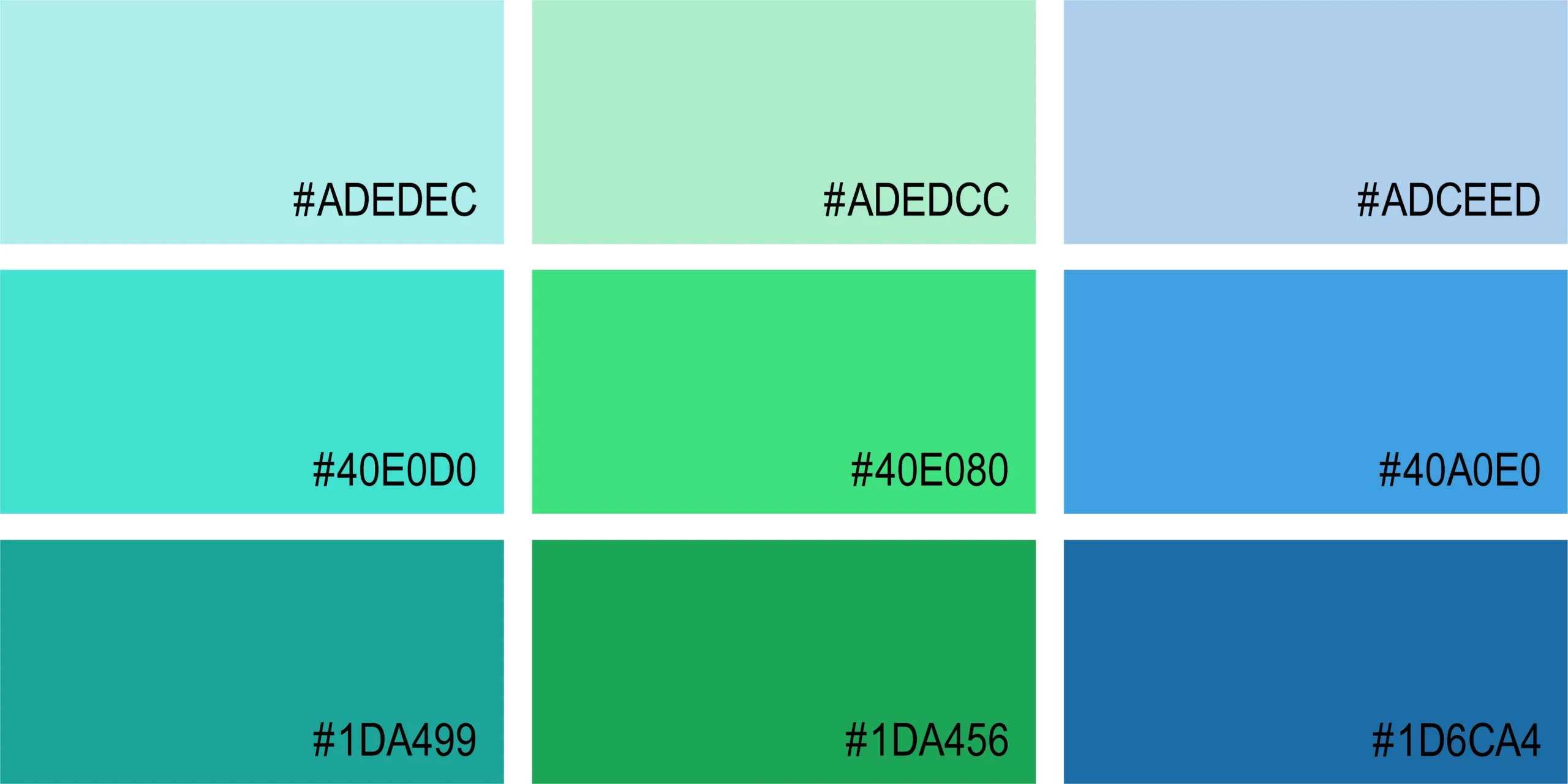 Türkis und analoge Farben